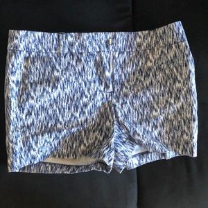 Blue and white pattern shorts